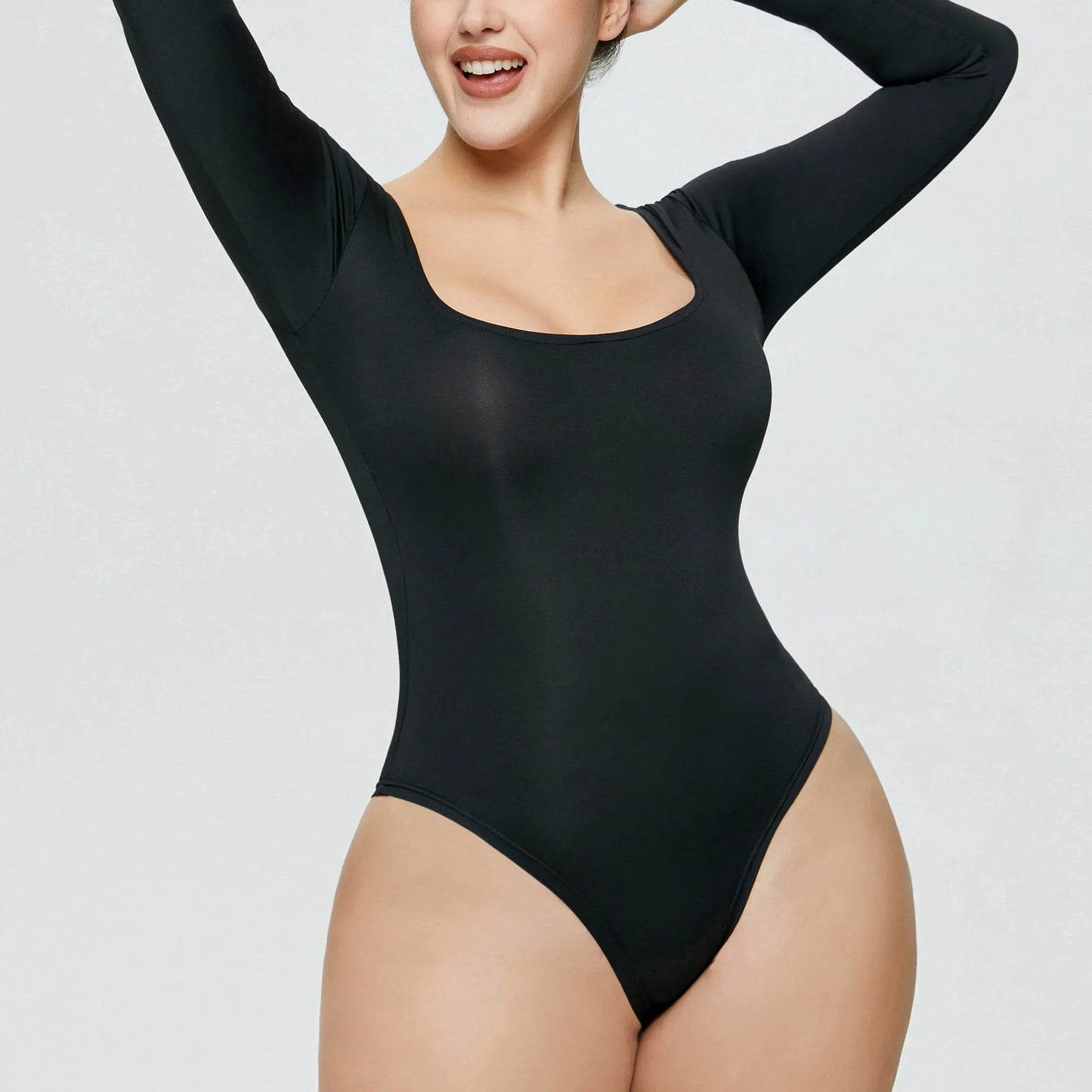 2025 Spring Female Underwear One-Piece Bodysuit Long Sleeve Seamless Waist Trainer Body Shaper Sheath Flat Belly Shapewear Woman