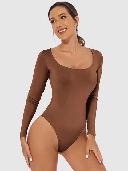 2025 Spring Female Underwear One-Piece Bodysuit Long Sleeve Seamless Waist Trainer Body Shaper Sheath Flat Belly Shapewear Woman